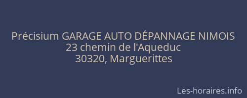 Précisium GARAGE AUTO DÉPANNAGE NIMOIS