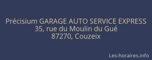 Précisium GARAGE AUTO SERVICE EXPRESS