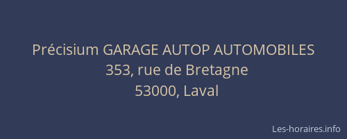 Précisium GARAGE AUTOP AUTOMOBILES