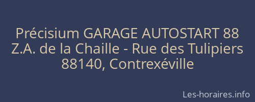 Précisium GARAGE AUTOSTART 88