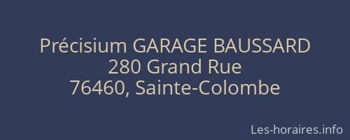 Précisium GARAGE BAUSSARD