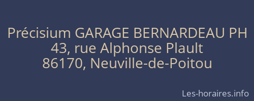 Précisium GARAGE BERNARDEAU PH