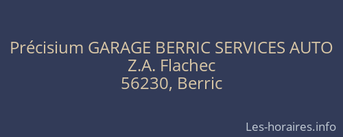 Précisium GARAGE BERRIC SERVICES AUTO