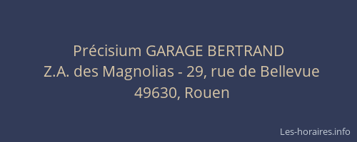 Précisium GARAGE BERTRAND