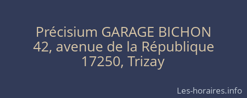 Précisium GARAGE BICHON
