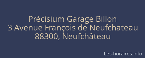 Précisium Garage Billon