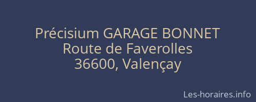 Précisium GARAGE BONNET