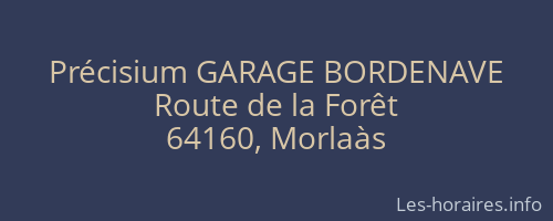 Précisium GARAGE BORDENAVE