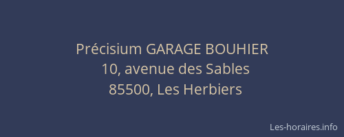 Précisium GARAGE BOUHIER