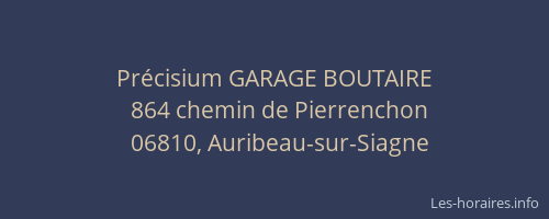 Précisium GARAGE BOUTAIRE