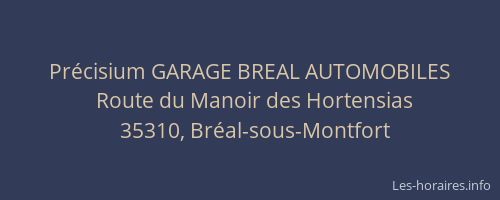 Précisium GARAGE BREAL AUTOMOBILES