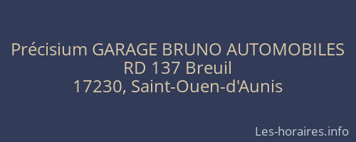Précisium GARAGE BRUNO AUTOMOBILES