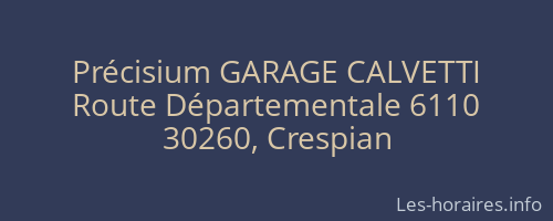 Précisium GARAGE CALVETTI
