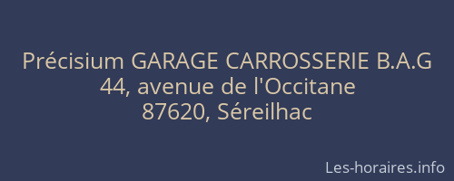 Précisium GARAGE CARROSSERIE B.A.G