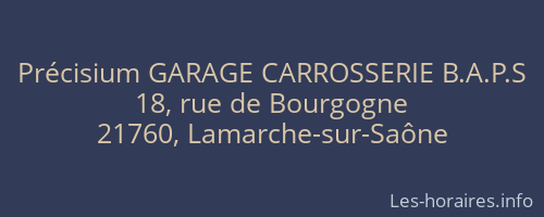 Précisium GARAGE CARROSSERIE B.A.P.S