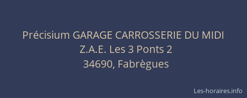 Précisium GARAGE CARROSSERIE DU MIDI