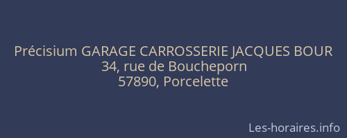 Précisium GARAGE CARROSSERIE JACQUES BOUR