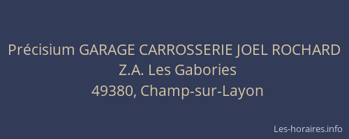 Précisium GARAGE CARROSSERIE JOEL ROCHARD