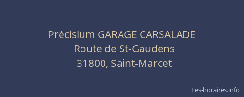 Précisium GARAGE CARSALADE