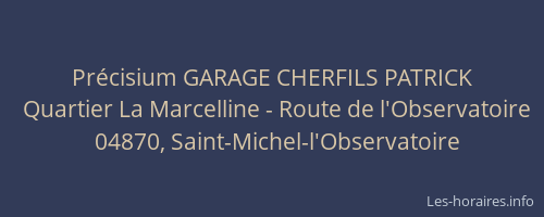 Précisium GARAGE CHERFILS PATRICK