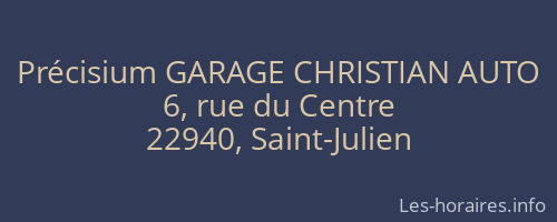 Précisium GARAGE CHRISTIAN AUTO