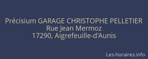 Précisium GARAGE CHRISTOPHE PELLETIER