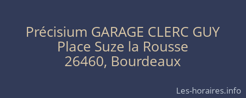 Précisium GARAGE CLERC GUY