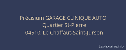 Précisium GARAGE CLINIQUE AUTO