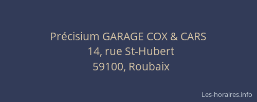 Précisium GARAGE COX & CARS