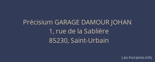 Précisium GARAGE DAMOUR JOHAN