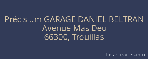 Précisium GARAGE DANIEL BELTRAN