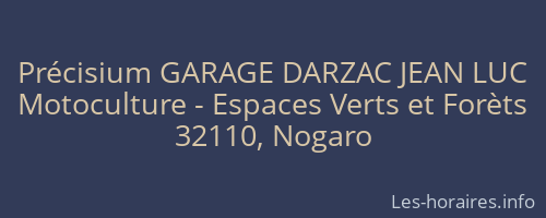 Précisium GARAGE DARZAC JEAN LUC
