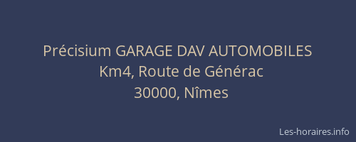 Précisium GARAGE DAV AUTOMOBILES