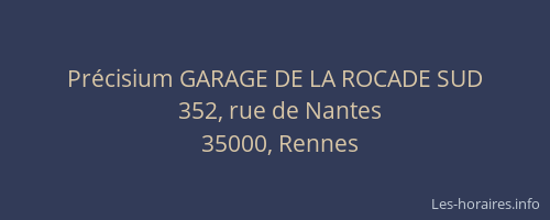 Précisium GARAGE DE LA ROCADE SUD