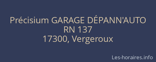 Précisium GARAGE DÉPANN'AUTO