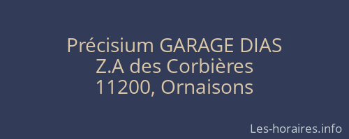 Précisium GARAGE DIAS