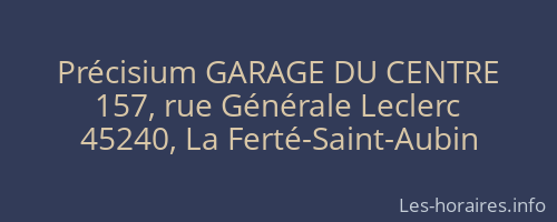 Précisium GARAGE DU CENTRE