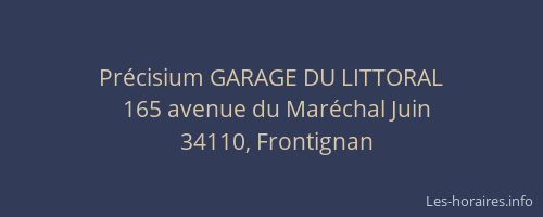 Précisium GARAGE DU LITTORAL