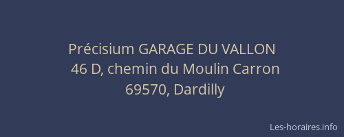 Précisium GARAGE DU VALLON