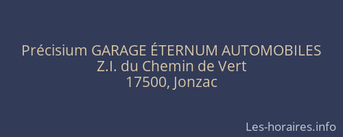 Précisium GARAGE ÉTERNUM AUTOMOBILES