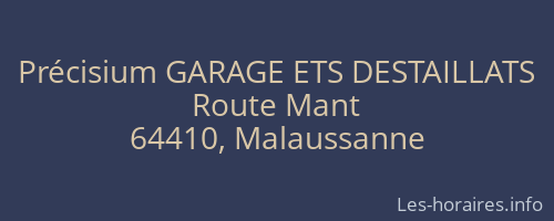 Précisium GARAGE ETS DESTAILLATS