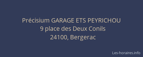 Précisium GARAGE ETS PEYRICHOU