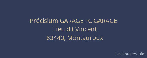Précisium GARAGE FC GARAGE