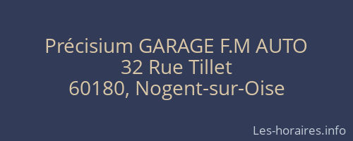 Précisium GARAGE F.M AUTO