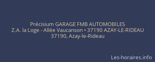 Précisium GARAGE FMB AUTOMOBILES