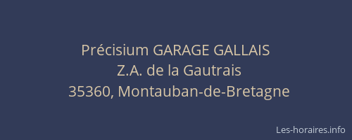 Précisium GARAGE GALLAIS