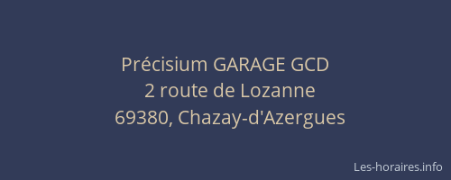 Précisium GARAGE GCD