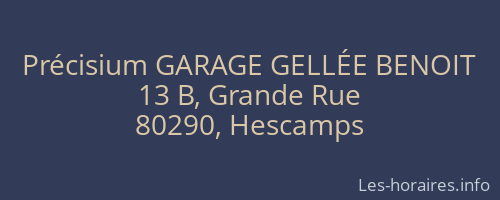 Précisium GARAGE GELLÉE BENOIT