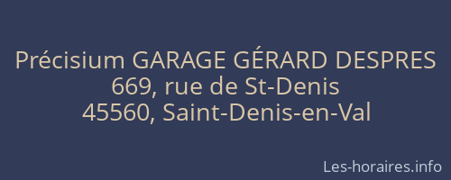 Précisium GARAGE GÉRARD DESPRES
