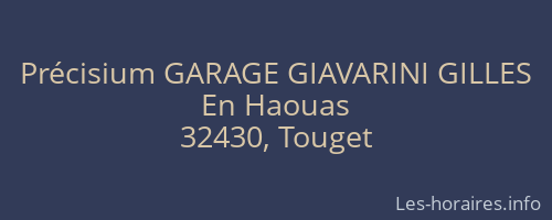 Précisium GARAGE GIAVARINI GILLES